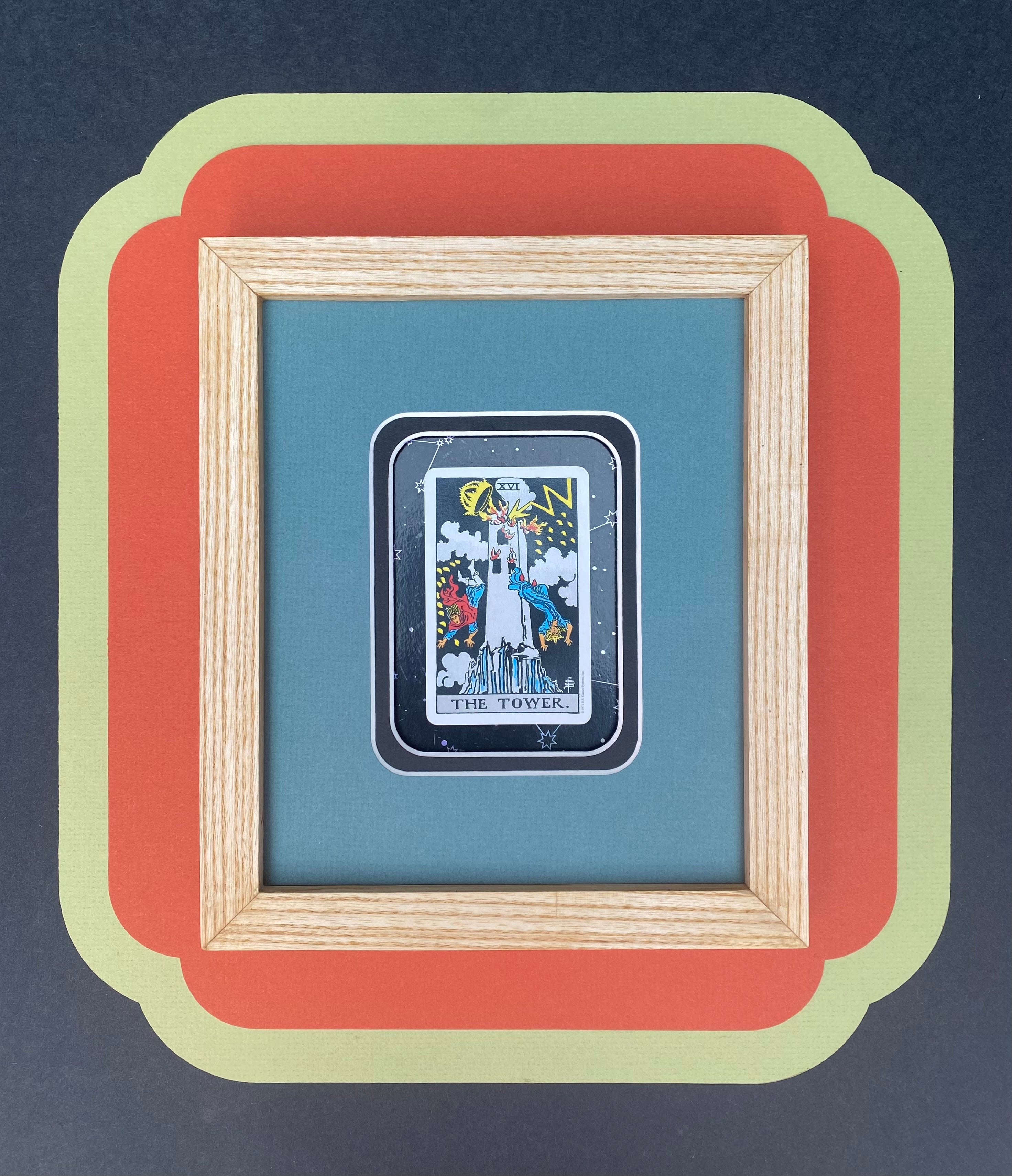 THE TOWER - Framed Tarot Card