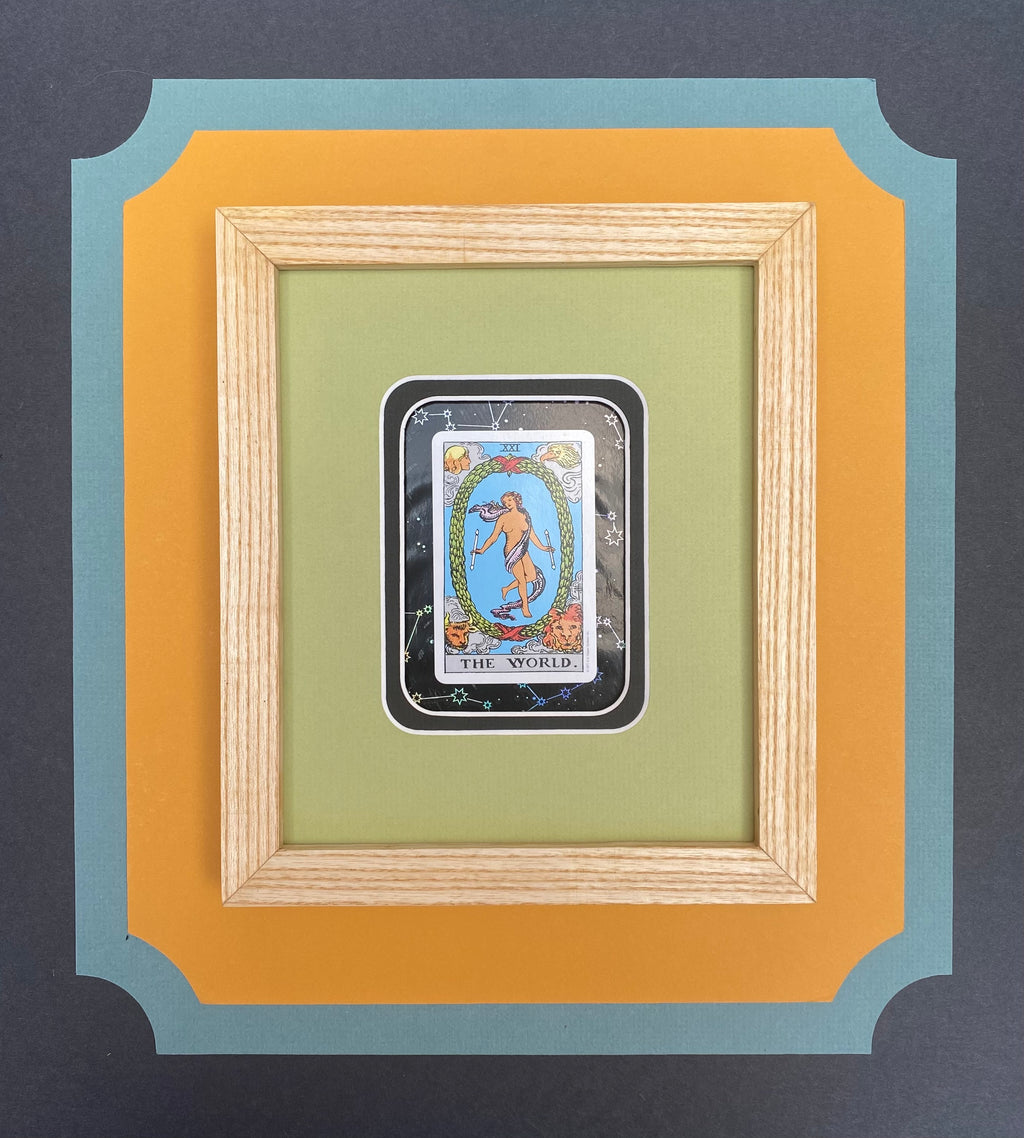 THE WORLD - Framed Tarot Card