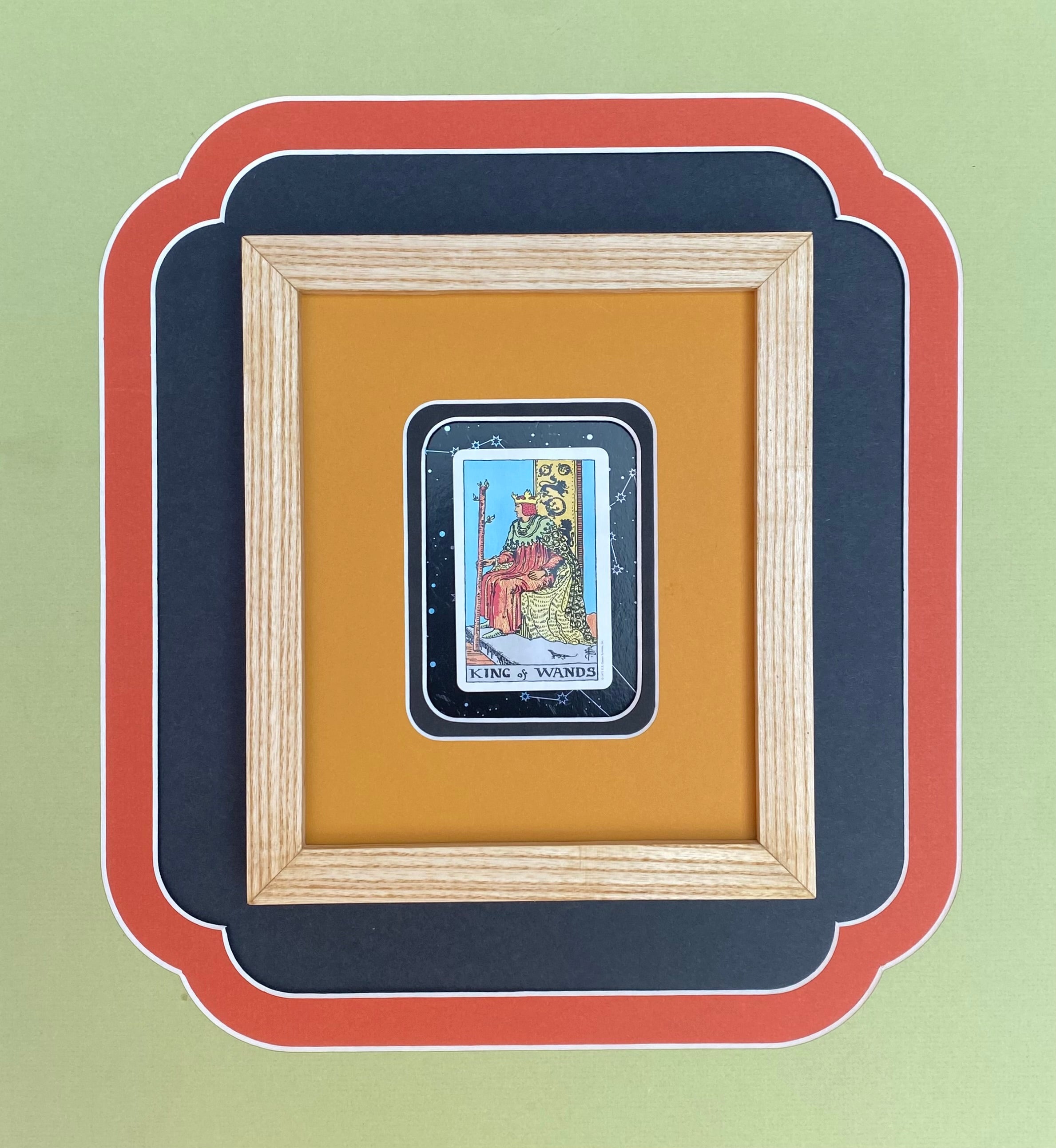 KING OF WANDS - Framed Tarot Card