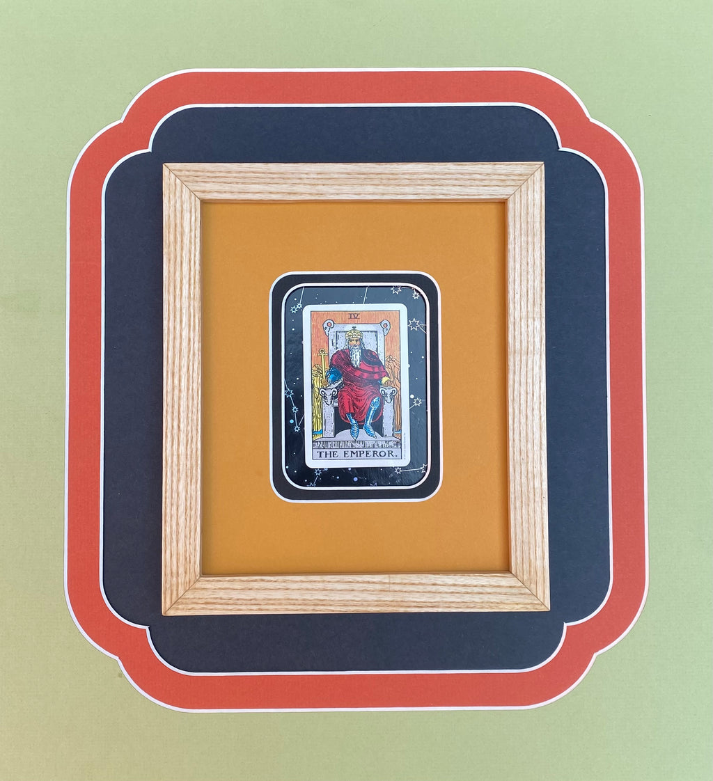 THE EMPEROR - Framed Tarot Card