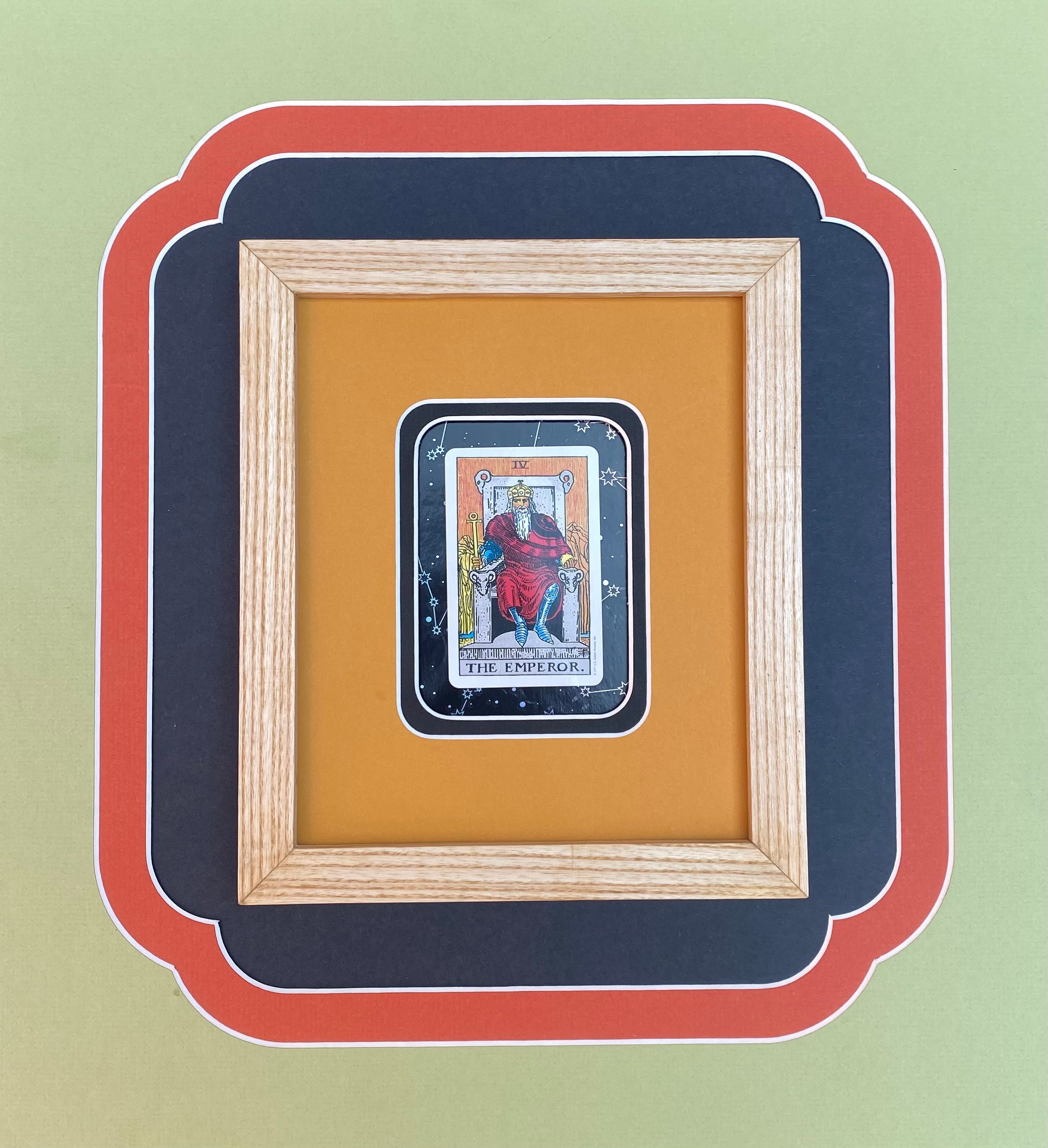THE EMPEROR - Framed Tarot Card