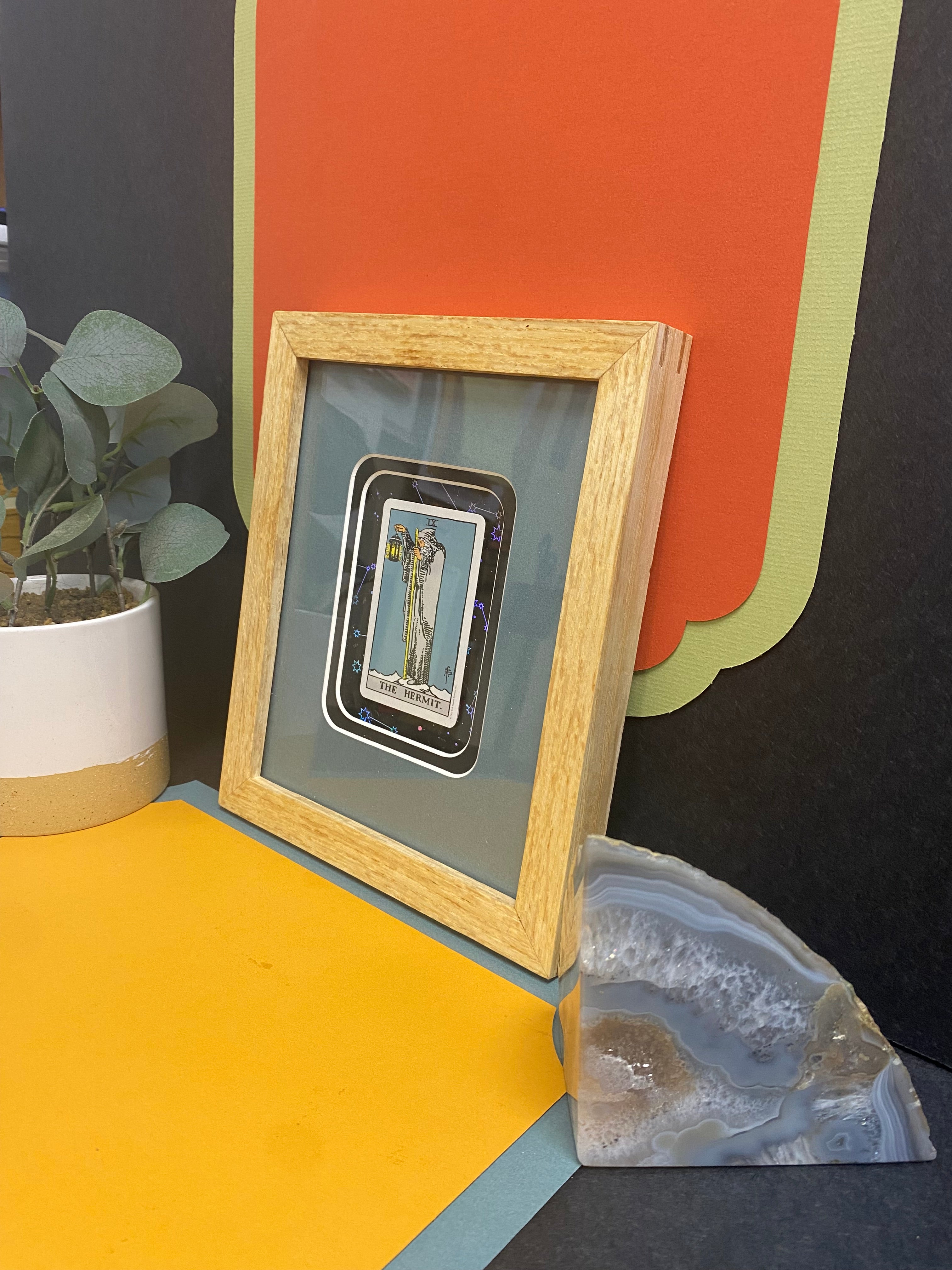 THE HERMIT - Framed Tarot Card