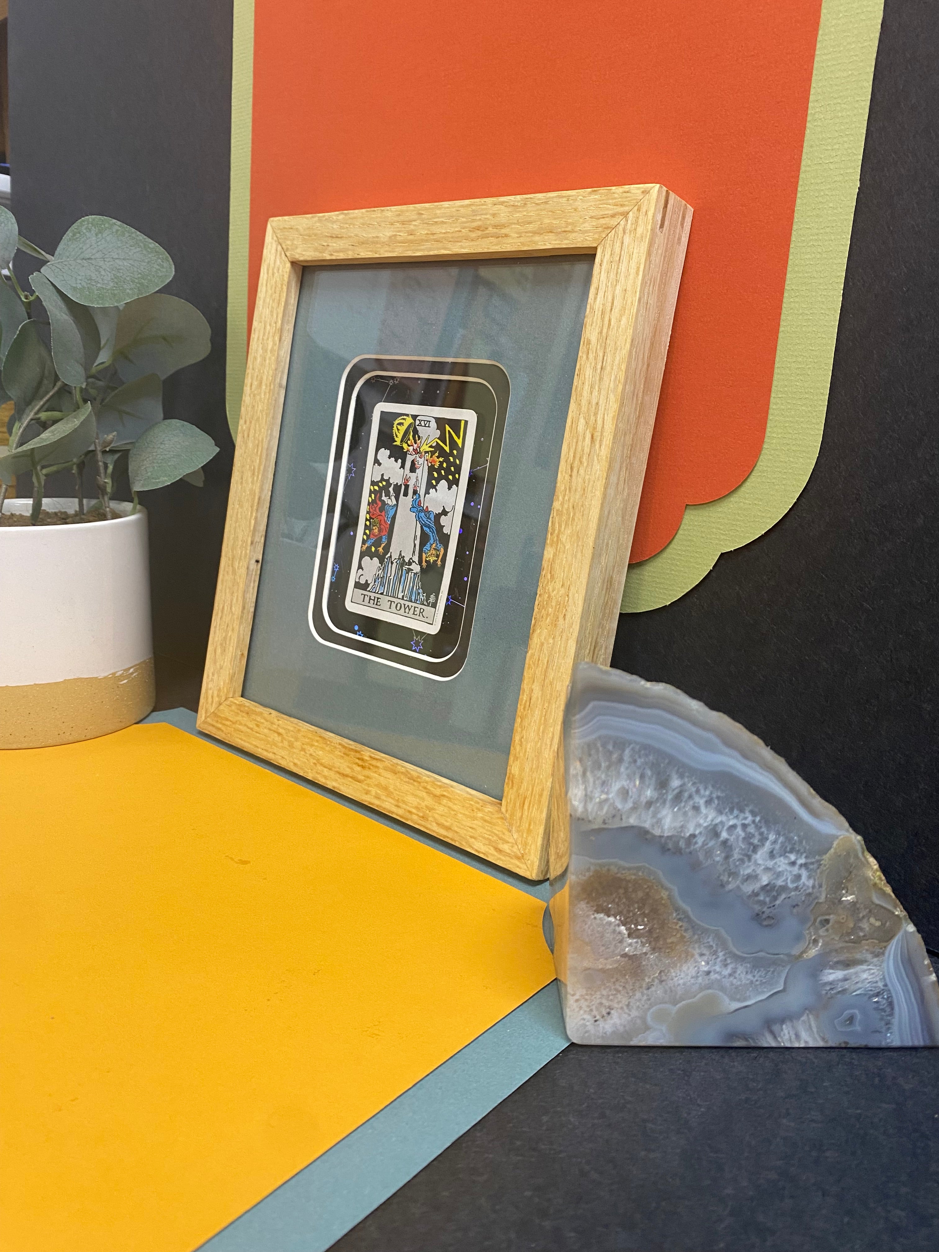 THE TOWER - Framed Tarot Card