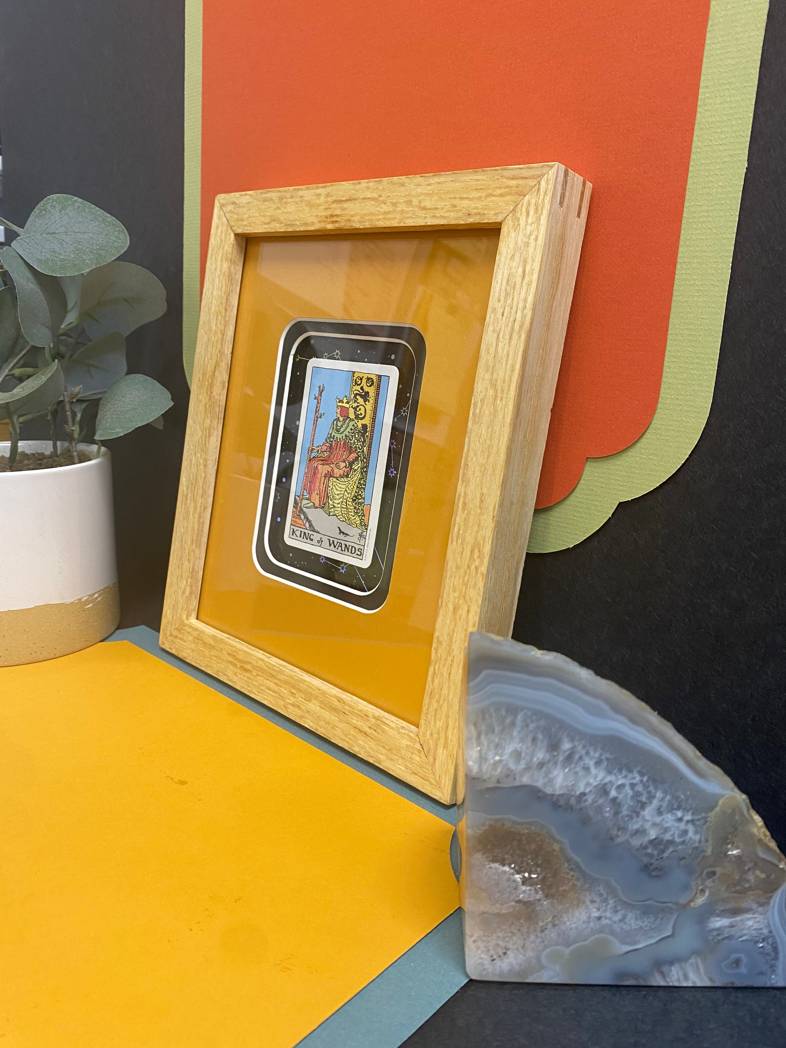 KING OF WANDS - Framed Tarot Card